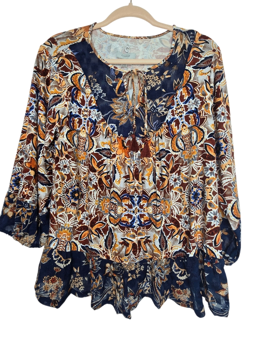 NWT Cupio floral tunic blouse